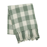 Carrington Pistachio Woven Check Throw-Lange General Store