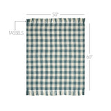 Carrington River Blue Woven Check Throw-Lange General Store