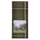 Moonbeam & Olive Plaid Cabin Dishtowel
