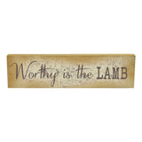 Celebrate Grace Worthy Is The Lamb Wall Sign-Lange General Store
