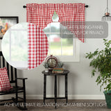Cherry Ann Buffalo Check Prairie Swag Curtains