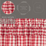 Cherry Ann Buffalo Check Ruffled Panel Curtains-Lange General Store
