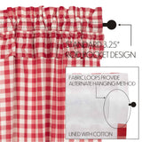 Cherry Ann Buffalo Check Ruffled Panel Curtains-Lange General Store