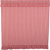 Annie Red Buffalo Check Ruffled Shower Curtain-Lange General Store