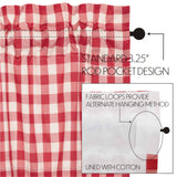 Cherry Ann Buffalo Check Swag Curtains