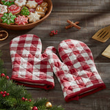 Cherry Ann Check Oven Mitt-Lange General Store