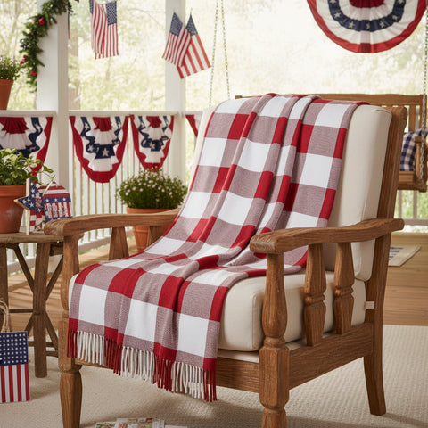 Cherry Ann Check Throw-Lange General Store