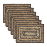 Chestnut Braided Rectangle Placemat - Set of 6