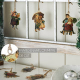 Children at Christmas Metal Ornaments Set of 6-Lange General Store