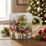 Christmas At The Farm mug in a cozy Christmas setting