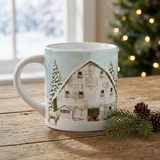 Christmas Barn mug lifestyle image