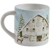 Christmas Barn Mug Set of 4
