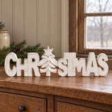 Christmas Carved Wooden Sign