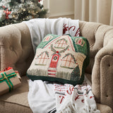 Christmas Cottage Pillow with Beads-Lange General Store