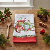 Christmas Morning Gifts & Greenery Terry Towel