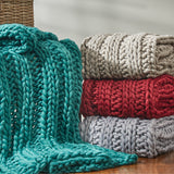Chunky Ribbed Knit Throw-Lange General Store
