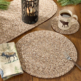 Cocoa & White Braided Placemats-Lange General Store
