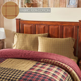 Correll Burgundy & Natural Pillow Cases Set