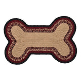 Correll Dog Bone Braided Rug Mat – Rustic Farmhouse Pet Rug – Cotton Blend