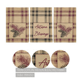 Correll Pinecone Plaid Tea Towel Set of 3