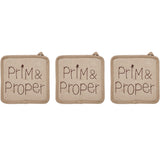 Correll Prim & Proper Pot Holder Set of 3-Lange General Store