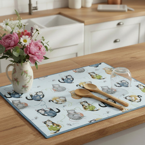 Curious Kittens Drying Mat-Lange General Store