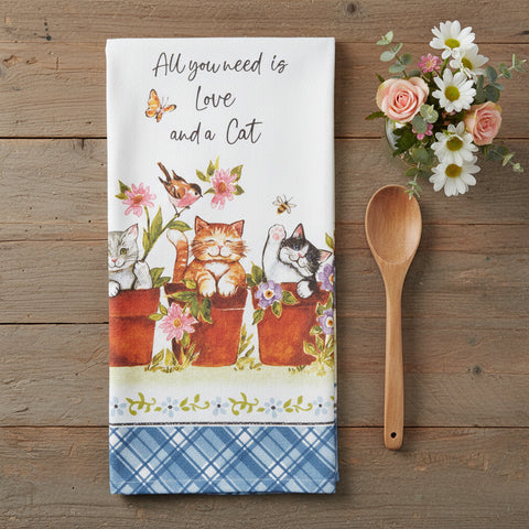 Curious Kittens Love Cat Terry Towel-Lange General Store