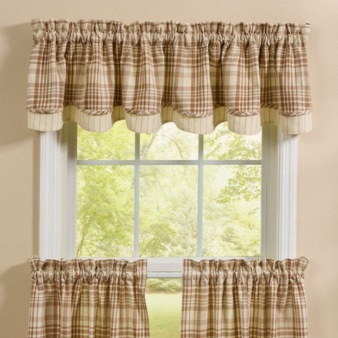 Amphora Plaid Layered Valance