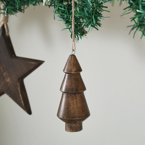 Dark Finish Three-Tiered Hand Turned Tree Set of 6-Lange General Store