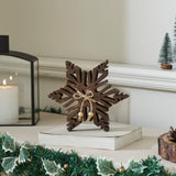 Dark Wooden Snowflakes-Lange General Store