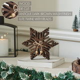 Dark Wooden Snowflakes-Lange General Store