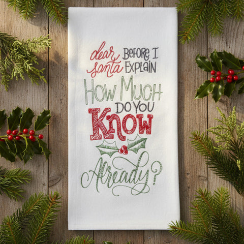 Snarkasms Dear Santa Flour Sack Towel-Lange General Store