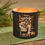 Deer Family Pillar Candle Holder