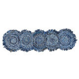 Denim Fringe Braided Table Runner 54"-Lange General Store