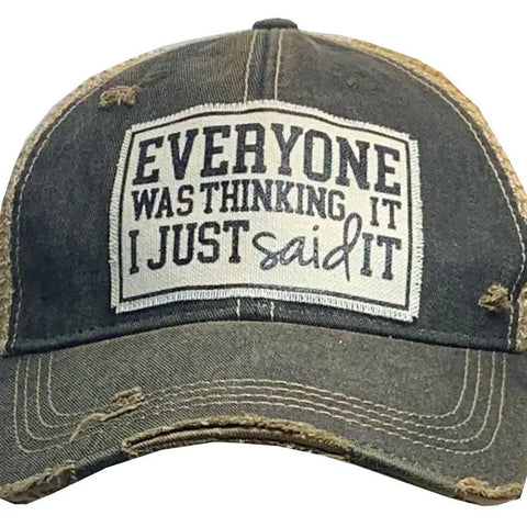 Distressed Trucker Cap - Everyone Was Thinking It I Just Said It-Lange General Store