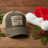 Distressed Trucker Cap - Terrible Idea-Lange General Store