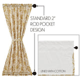 Dorsey Gold Door Panel Curtain-Lange General Store