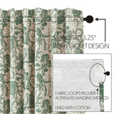 Dorsey Green Swag Curtains-Lange General Store
