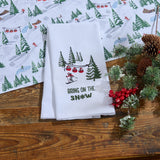 Down Hill Run Dishtowel
