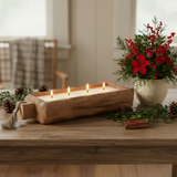 Large Driftwood Candle Christmas Lifestyle