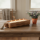 Large Driftwood Log Candle Lifestyle