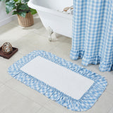 Dusk Blue Buffalo Check Bath Mat-Lange General Store