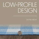 Dusk Blue Check Indoor/Outdoor Rug Collection-Lange General Store