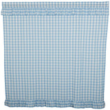 Dusk Buffalo Blue Check Ruffled Shower Curtain-Lange General Store