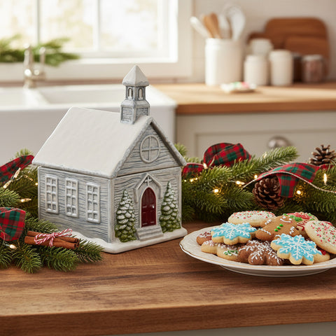 Evergreen Church Cookie Jar-Lange General Store