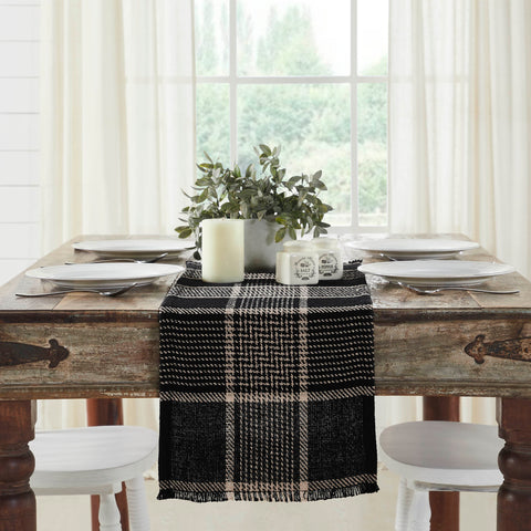 Exton Black Table Runner-Lange General Store