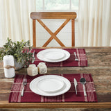 Exton Burgundy Plaid Placemat Set of 2-Lange General Store