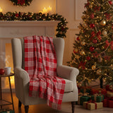 Exton Red Plaid Throw-Lange General Store