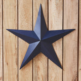 Faceted Metal Star Blue - Multiple Sizes-Lange General Store