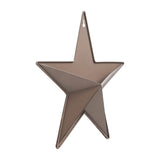 Faceted Metal Star Rust Brown Wall Hanging w/Pocket-Lange General Store